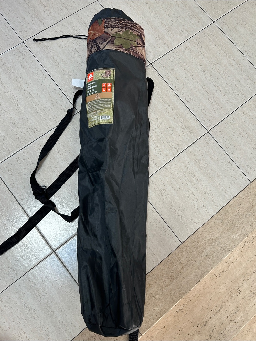 NWT 🆕 Ozark Trail Black Camouflage Oversize Chair With Carry Bag, up to 225 lbs